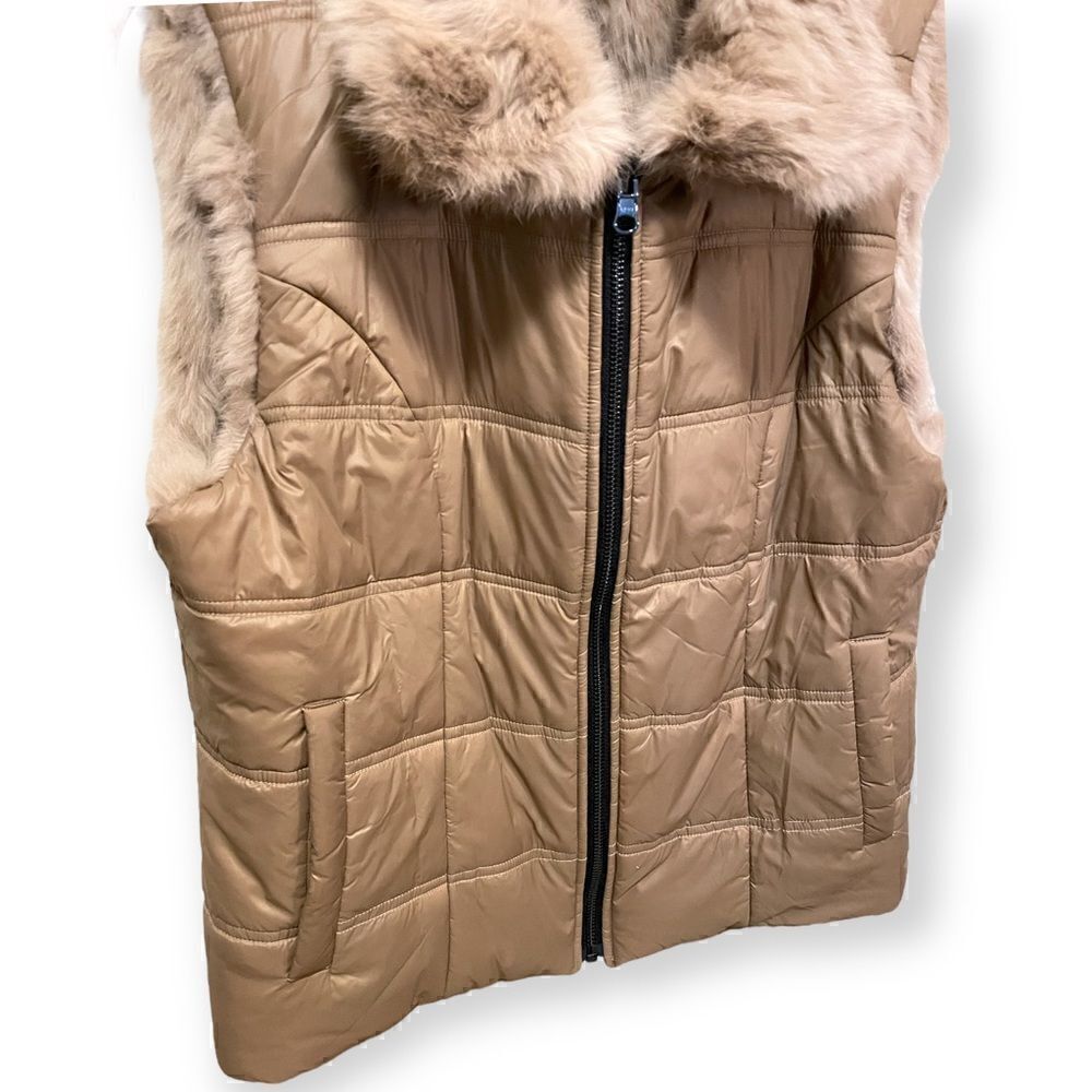 ADRIENNE LANDAU Reversible Real Fur Vest |Size: M| - Picture 5 of 10